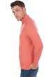 Cashmere men chunky sweater angers peach bordeaux 4xl