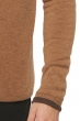 Cashmere men chunky sweater cilio marron chine camel chine 3xl