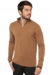 Cashmere men chunky sweater cilio marron chine camel chine m