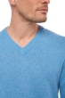Cashmere men chunky sweater hippolyte 4f azur blue chine s