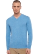 Cashmere men chunky sweater hippolyte 4f azur blue chine xs