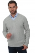 Cashmere men chunky sweater hippolyte 4f flanelle chine 2xl