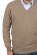 Cashmere men chunky sweater hippolyte 4f natural brown xl