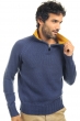 Cashmere men chunky sweater olivier twilight blue mustard s