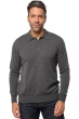 Cashmere men polo style sweaters tarn first dark grey 2xl