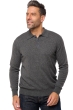 Cashmere men polo style sweaters tarn first dark grey l