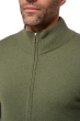 Cashmere men zip hood thobias first kaki 2025 s