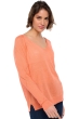 Linen ladies v necks sabrina papaya s