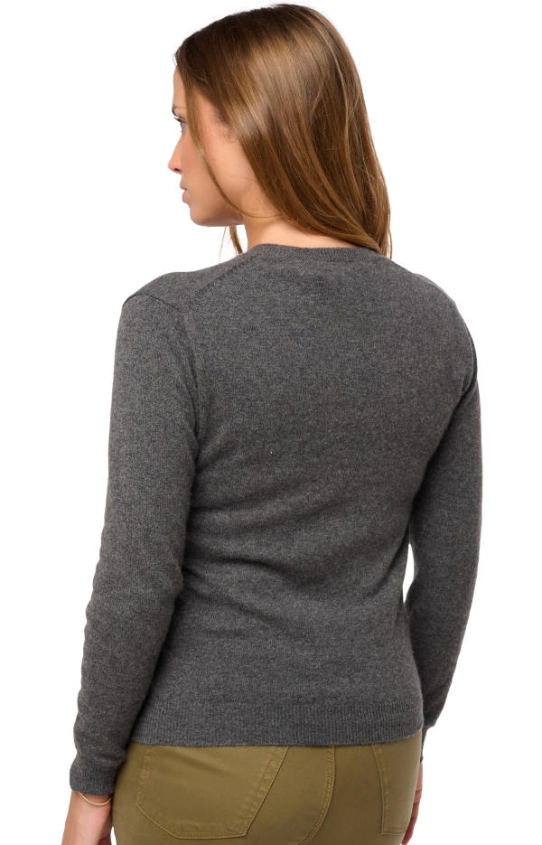 Cashmere ladies basic sweaters at low prices tessa first dark grey m