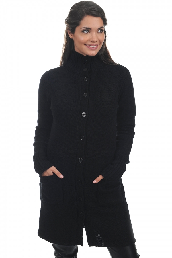 Cashmere ladies cardigans adelphia black l