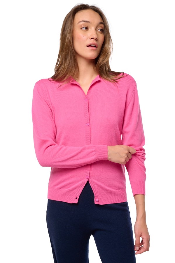 Cashmere ladies cardigans tyra first flashy rose 2xl