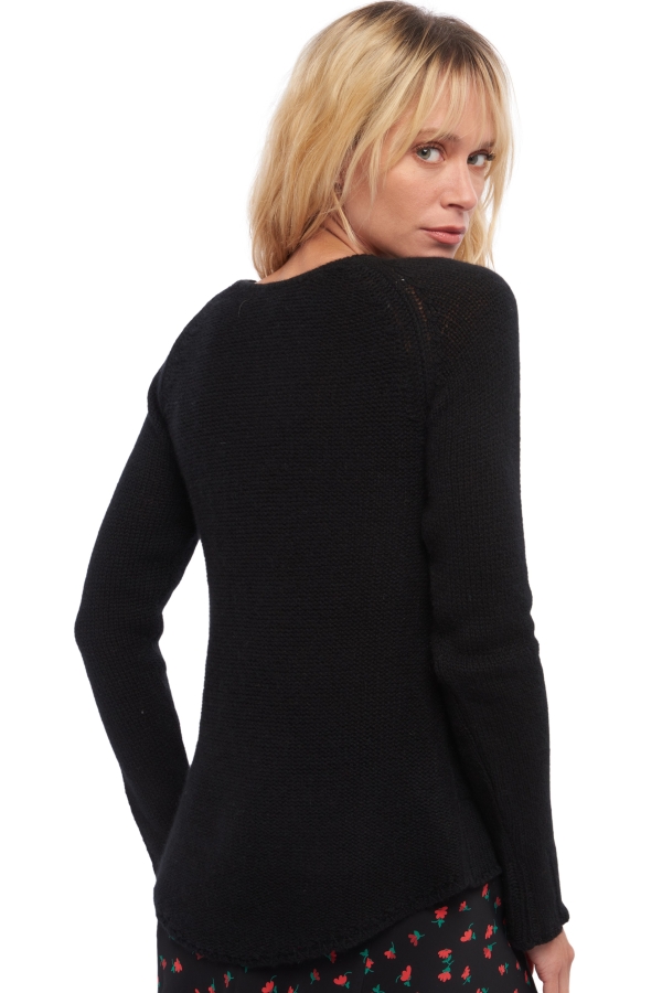 Cashmere ladies chunky sweater april black m