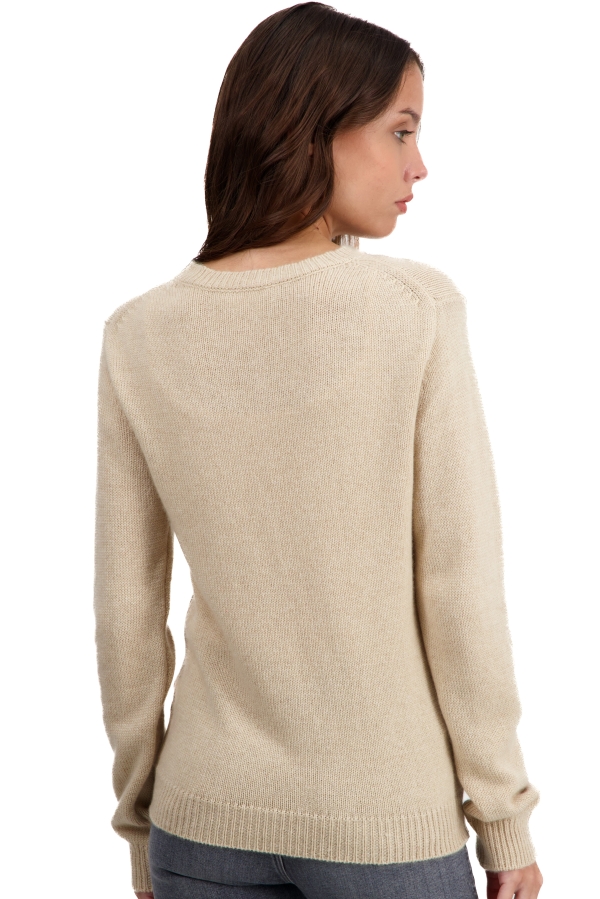 Cashmere ladies chunky sweater tyrol natural beige xs