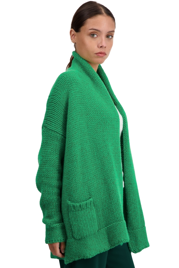 Cashmere ladies chunky sweater vienne basil new green m