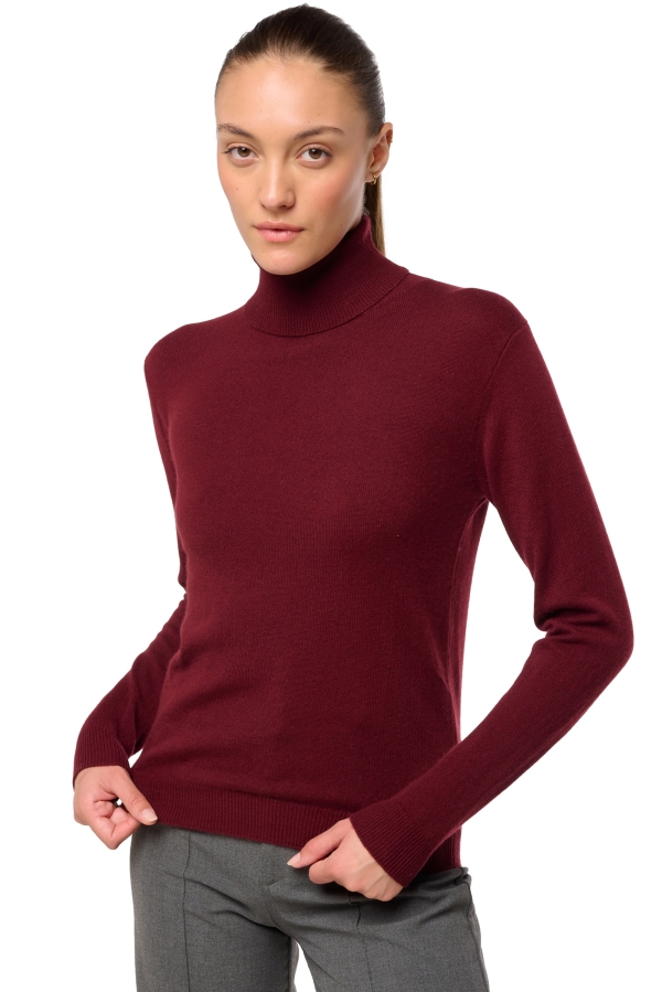 Cashmere ladies roll neck tale first deep violet 2xl