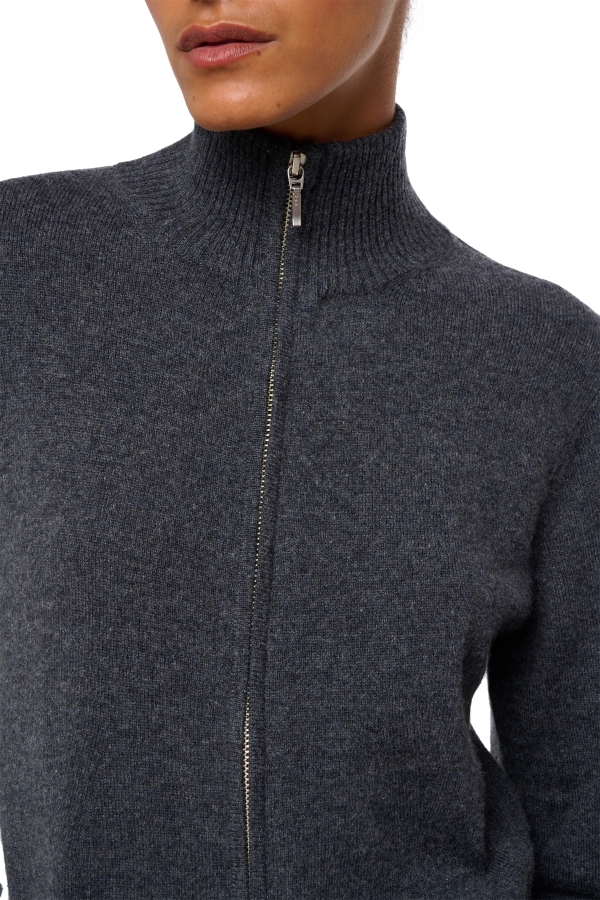 Cashmere ladies thames first dark grey l