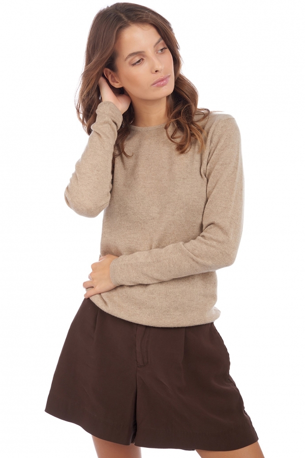 Cashmere ladies timeless classics line natural brown xs