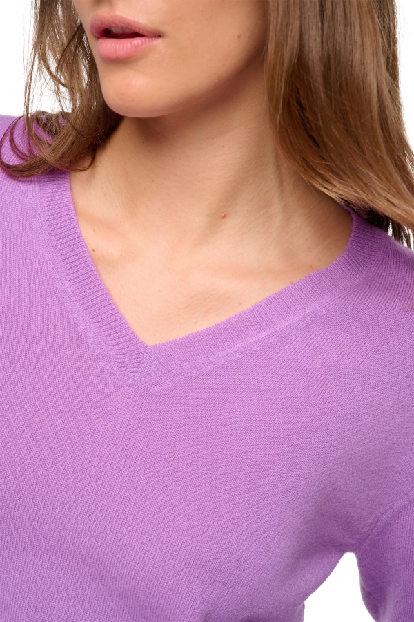 Cashmere ladies v necks tessa first dahlia xl