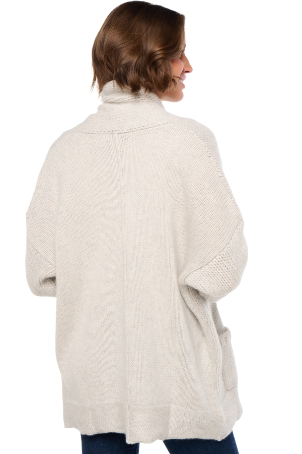 Cashmere ladies vienne flanelle chine natural ecru m