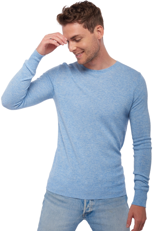 Cashmere men basic sweaters at low prices tao first powder blue 2xl