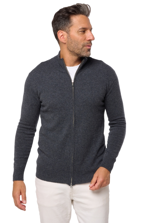 Cashmere men basic sweaters at low prices thobias first dark grey 2xl