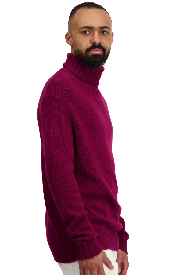 Cashmere men chunky sweater achille bordeaux 3xl