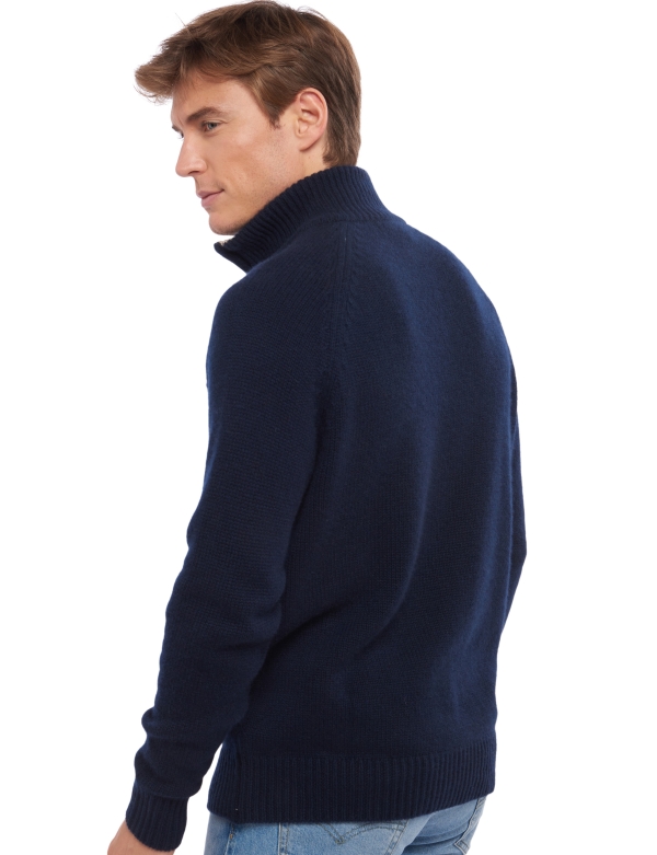 Cashmere men chunky sweater angers dress blue toast xl