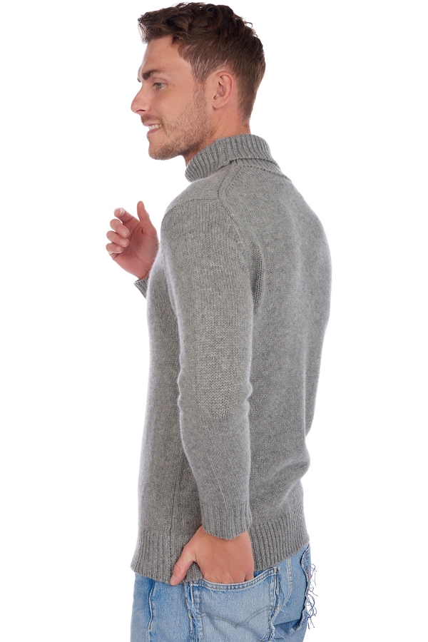 Cashmere men chunky sweater artemi grey marl m