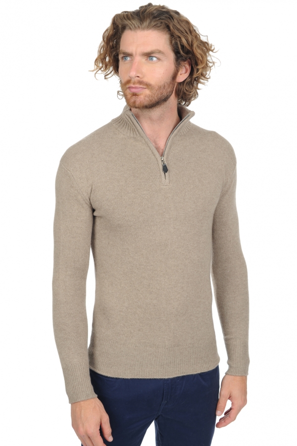 Cashmere men chunky sweater donovan premium dolma natural 2xl