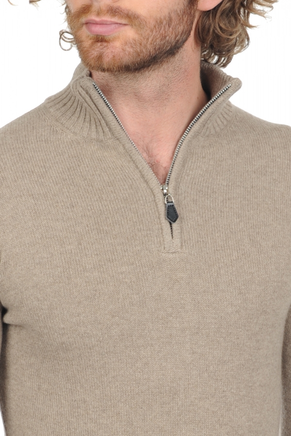 Cashmere men chunky sweater donovan premium dolma natural 2xl