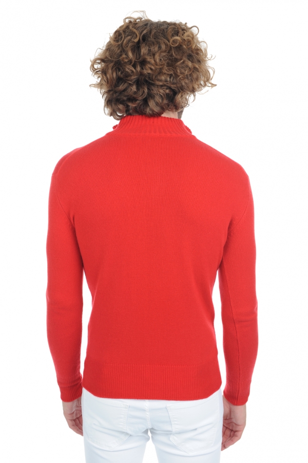 Cashmere men chunky sweater donovan premium tango red xs