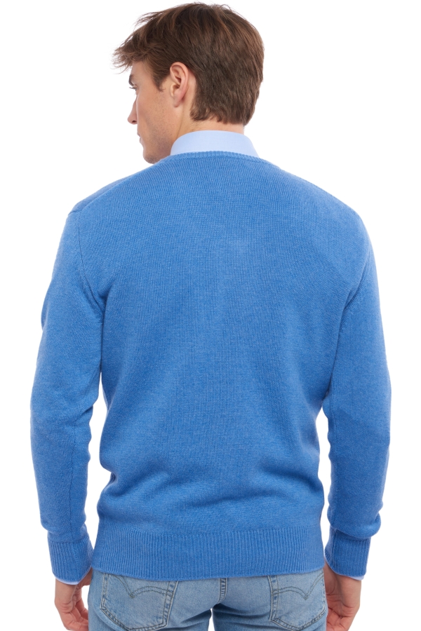 Cashmere men chunky sweater hippolyte 4f blue chine 4xl