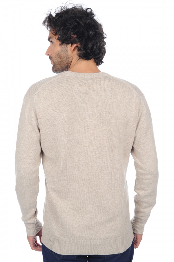 Cashmere men chunky sweater hippolyte 4f premium pema natural 4xl