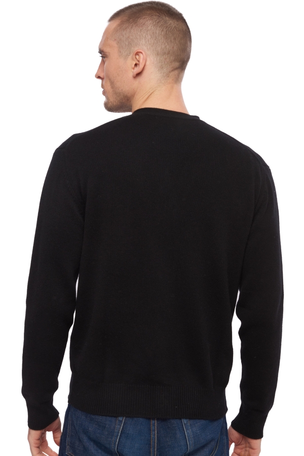 Cashmere men chunky sweater leon black 2xl