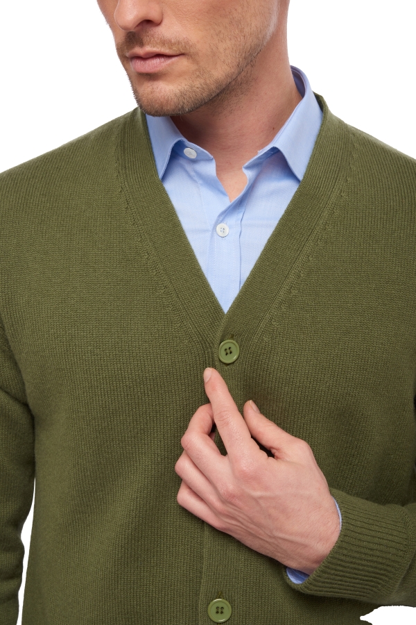 Cashmere men chunky sweater leon ivy green 2xl