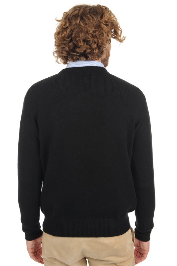 Cashmere men chunky sweater nestor 4f premium black 3xl