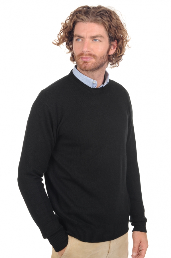 Cashmere men chunky sweater nestor 4f premium black 4xl