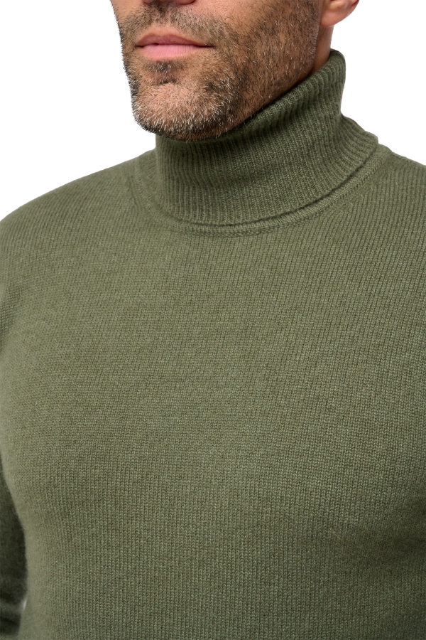 Cashmere men chunky sweater torino first kaki 2025 l