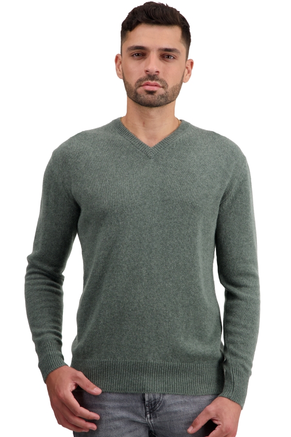 Cashmere men chunky sweater tour first military green 2xl