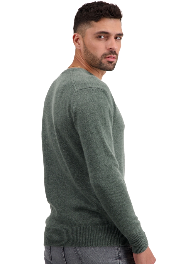 Cashmere men chunky sweater tour first military green 2xl