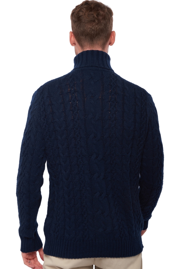 Cashmere men chunky sweater villepinte dress blue 3xl