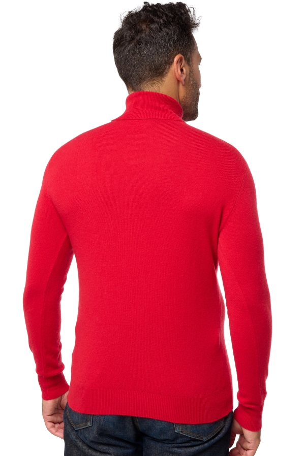 Cashmere men roll neck tarry first deep red 2xl