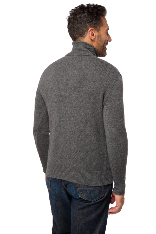 Cashmere men roll neck torino first dark grey l