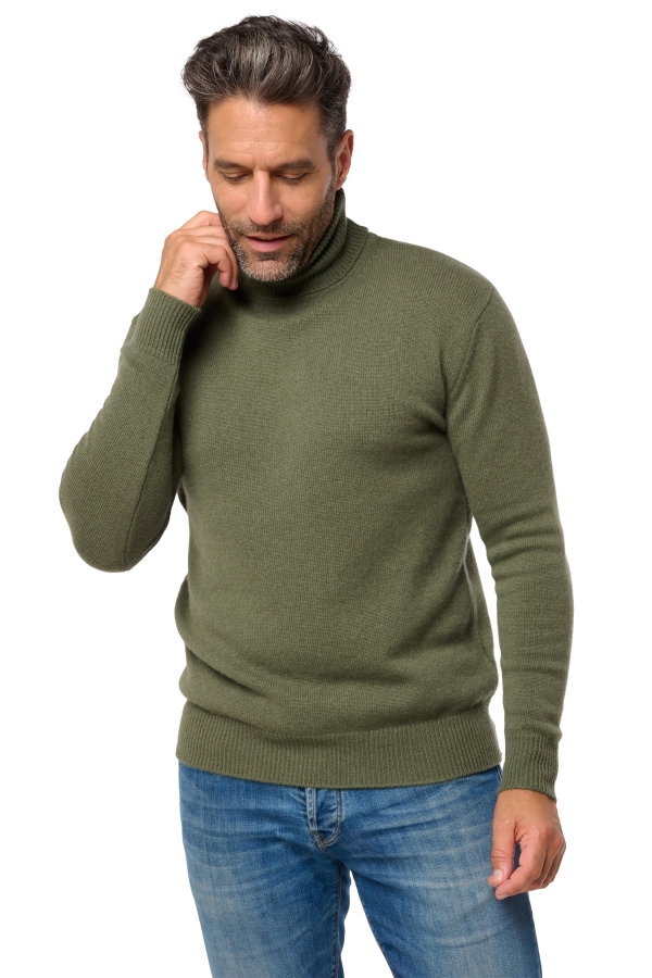 Cashmere men roll neck torino first kaki 2025 l