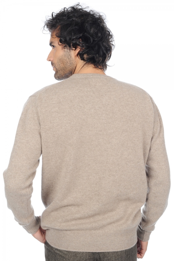 Cashmere men round necks nestor 4f natural brown s