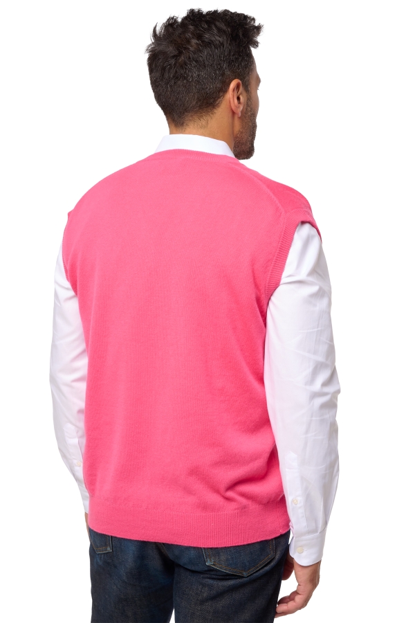 Cashmere men v necks balthazar shocking pink 2xl