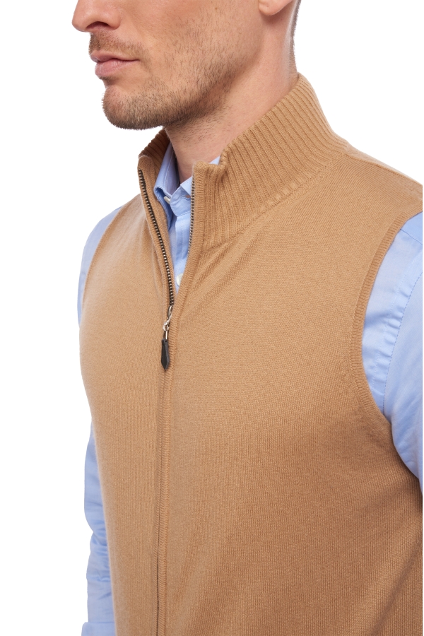 Cashmere men zip hood dali camel s