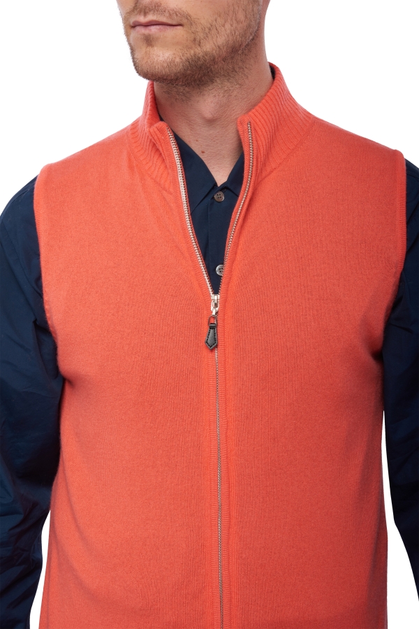 Cashmere men zip hood dali coral m