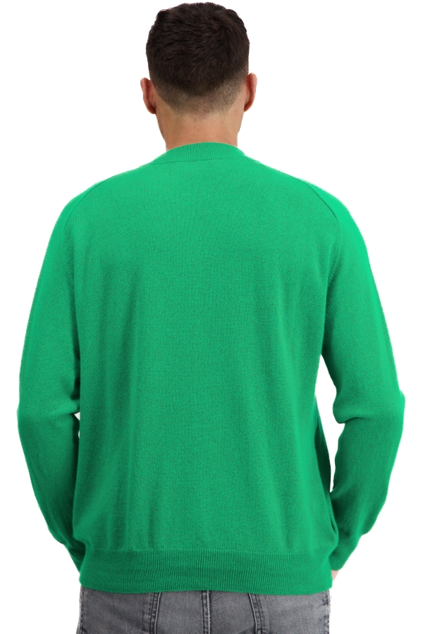 Cashmere men zip hood tajmahal new green l