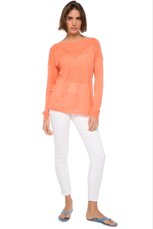 Linen ladies round necks sheila papaya s